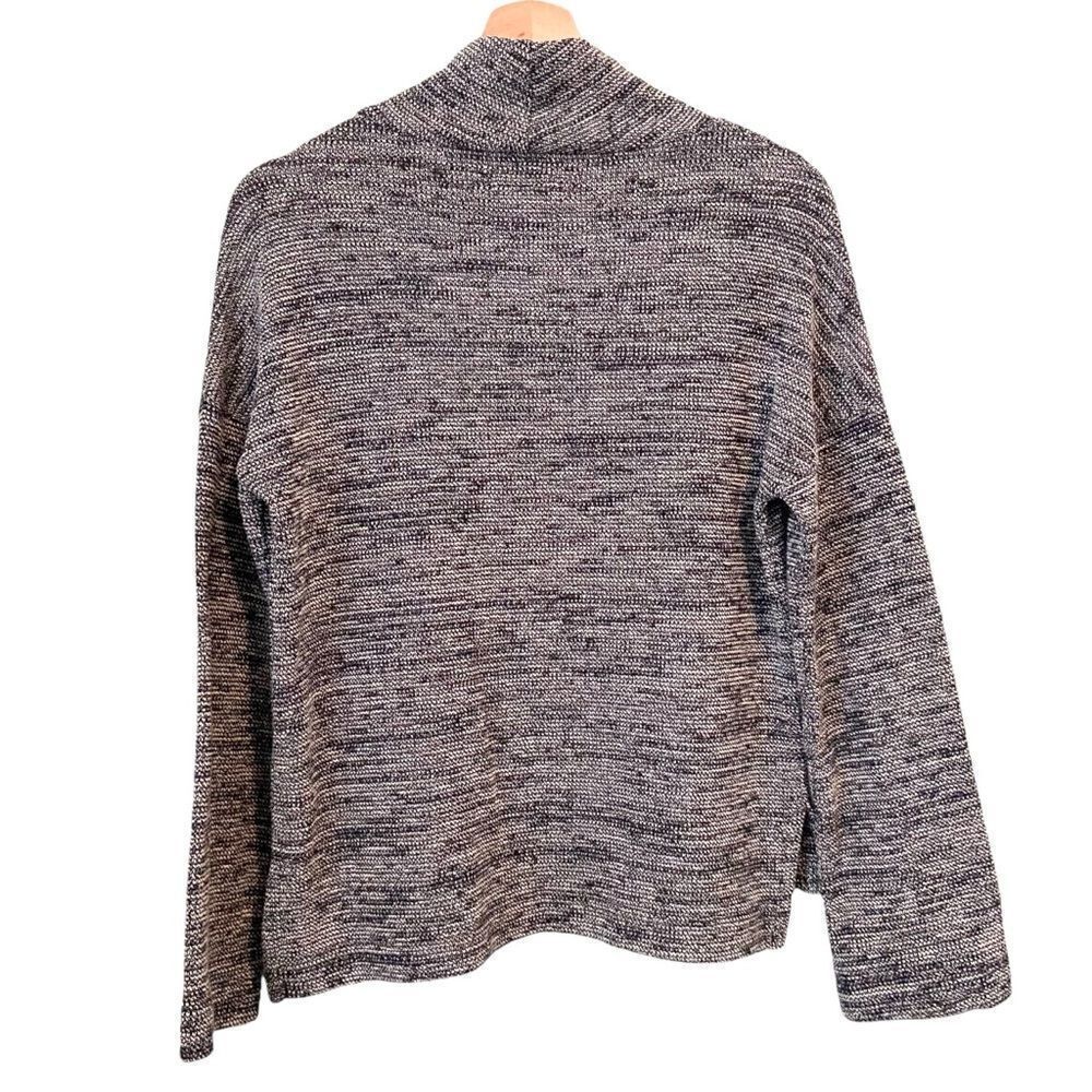 Madewell Geometric Turtleneck Long Sleeve Sweater in Grey Color Size Small - Picture 3 of 11